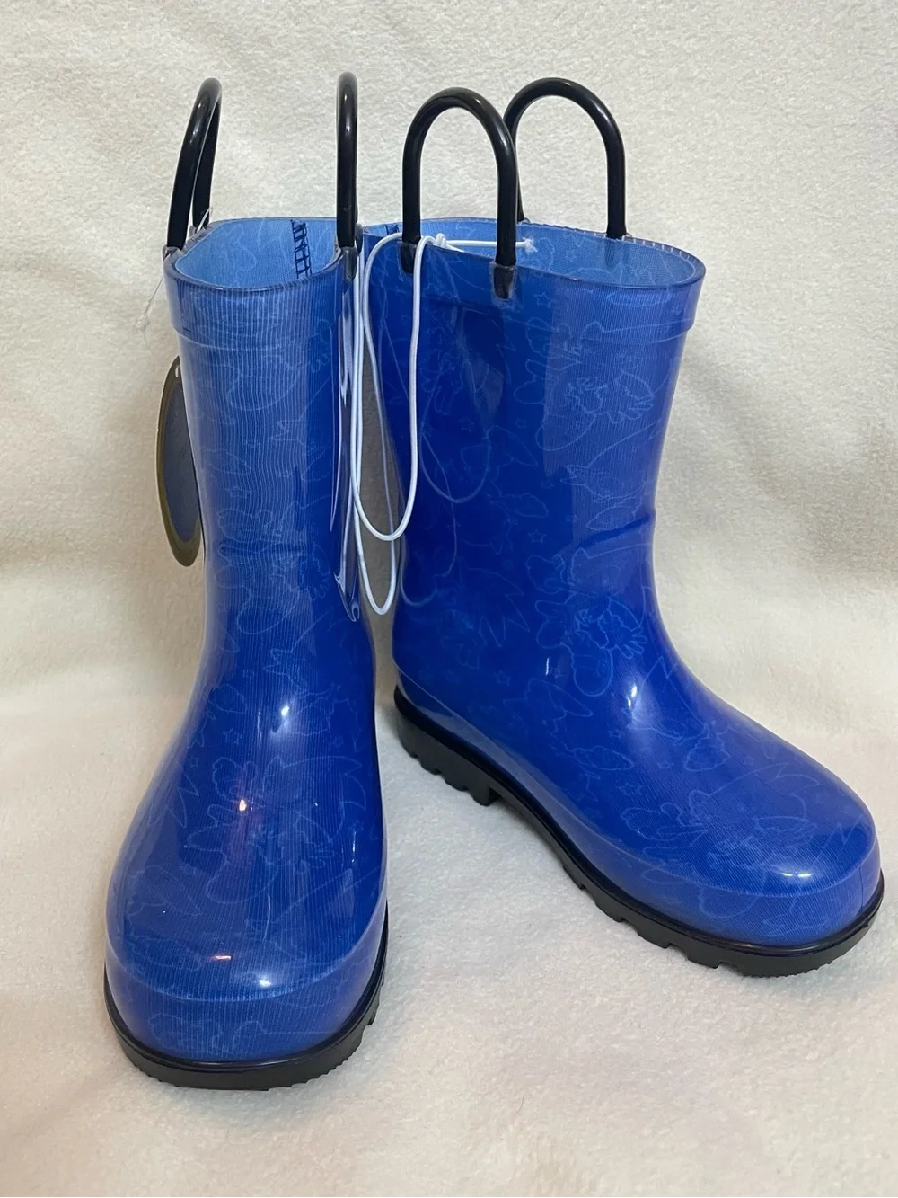 Sonic the Hedgehog Kids Blue Rain Boots Size US 7/8